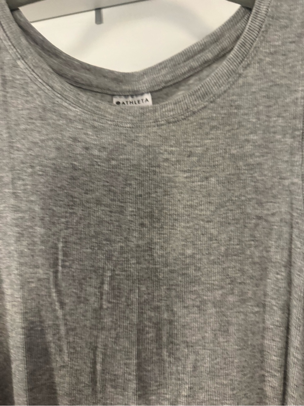 Athleta Grey Ribbed Tank Top - Picture 2 of 9